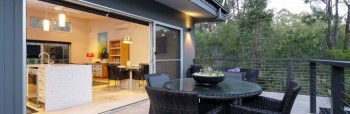 Dine on the back terrace under the stars